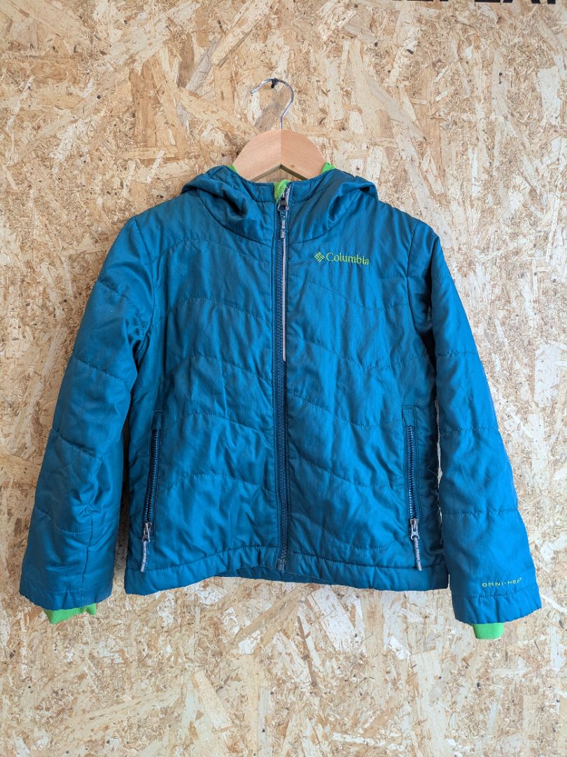 Blue Columbia Youth Omni-Heat Insulated Jacket, XS / 6-7 Years