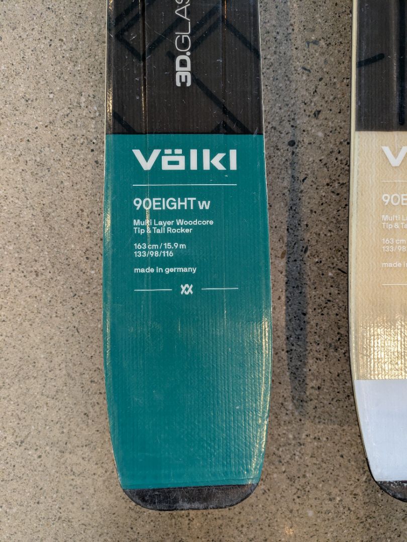 Teal Völkl 90Eight W, 163 cm