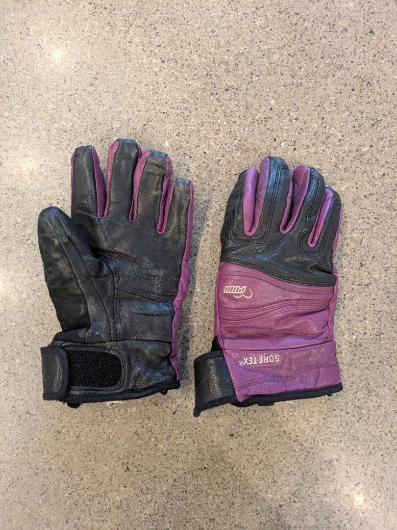 Purple Pow Ski Gloves, S
