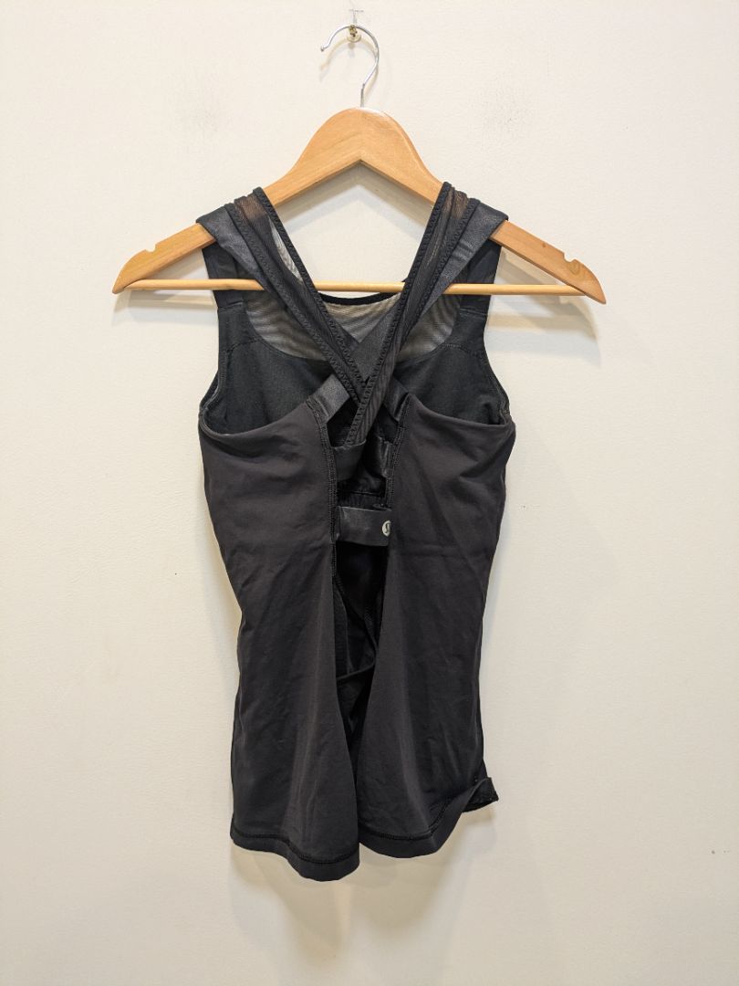 Black Lululemon Cross-Back Training Tank, 6