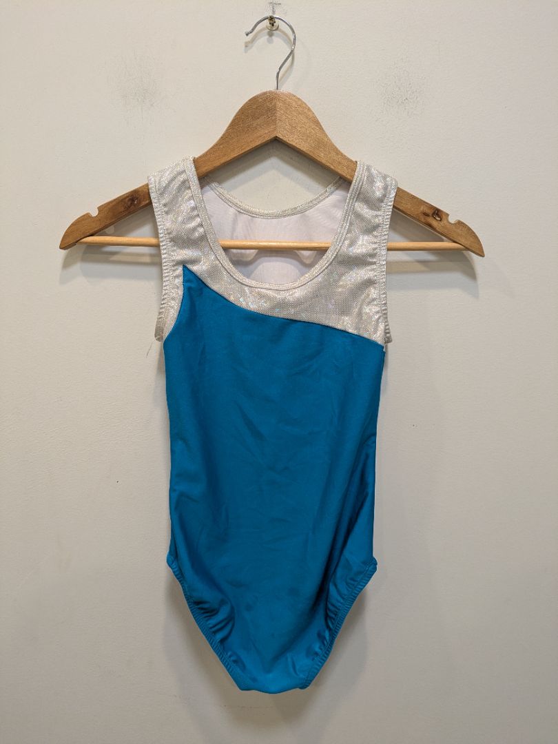 Blue PW Dance & Sportswear Rhinestone Leotard, 12