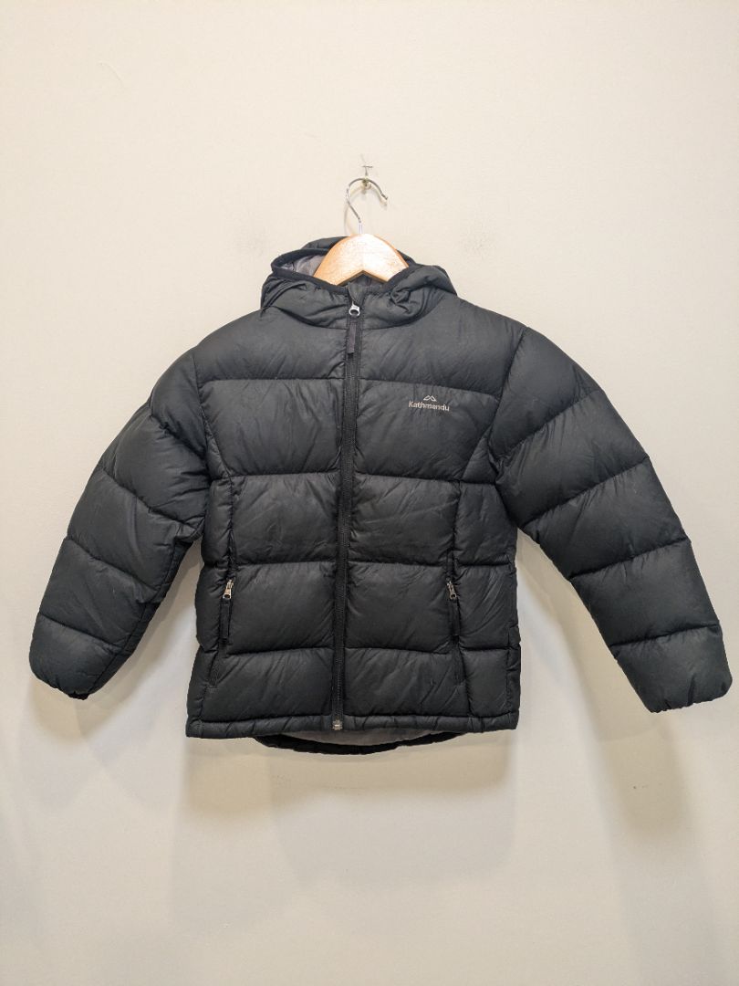 Black Kathmandu Kids Down Puffer Jacket, M