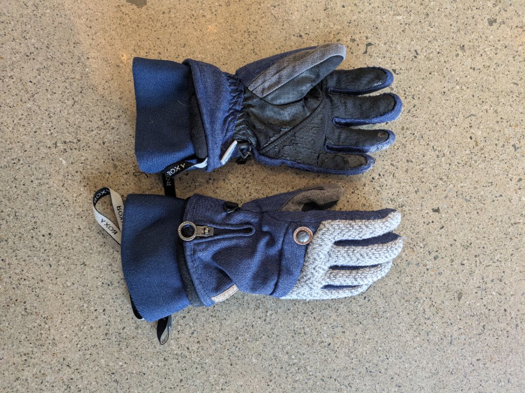 Navy Roxy Snow gloves, S