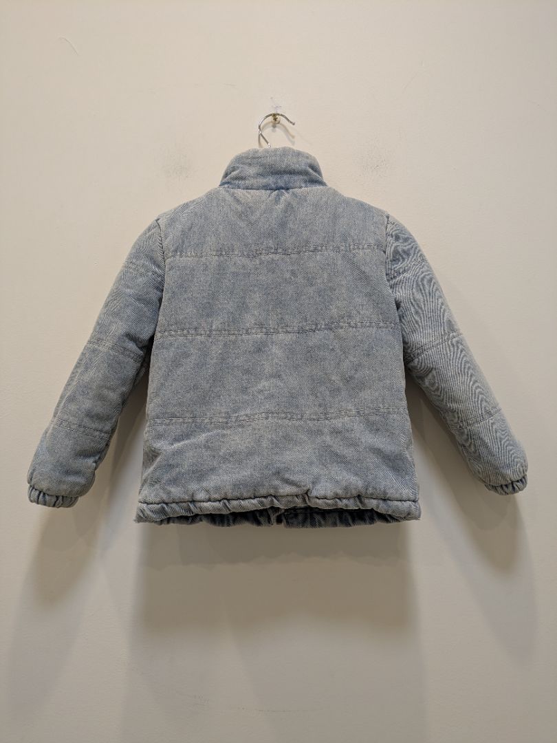 Light Blue Eve Girl Padded denim jacket, 4