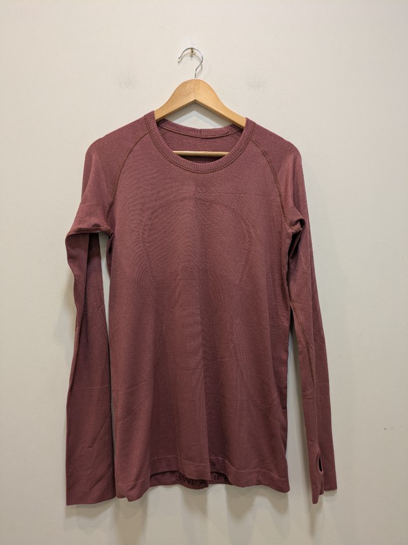 Mauve Lululemon Swiftly Tech Long Sleeve, Large