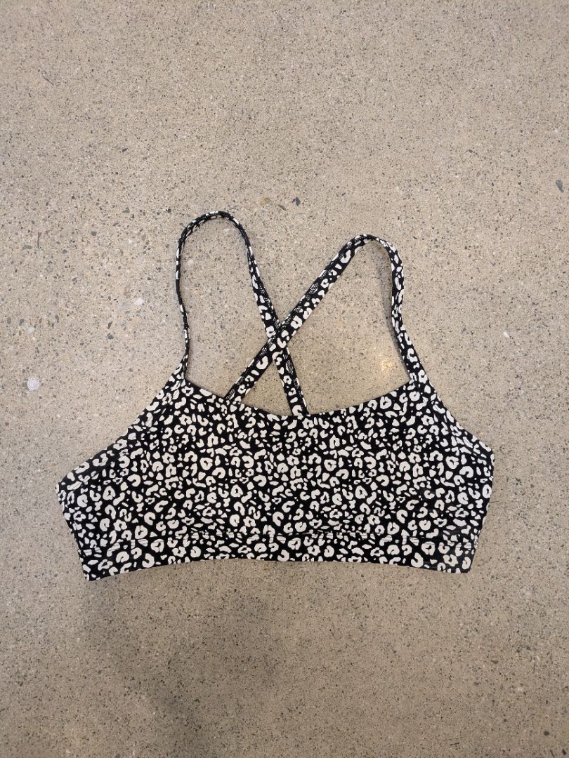 Black White Fox Active Sports Bra, L