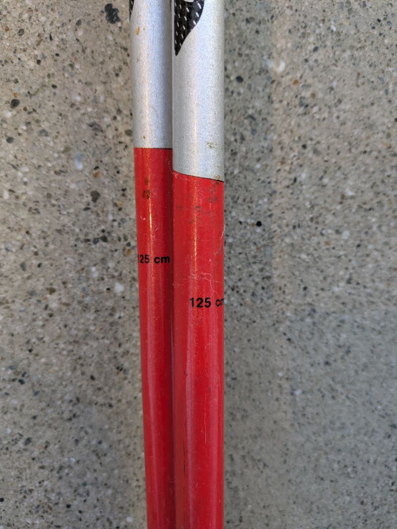Red Leki World Cup Race Poles, 125 cm