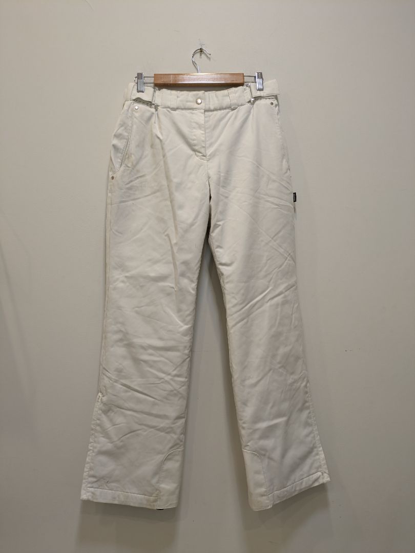 White Descente Insulated Ski Pants, EU 40 / US 10
