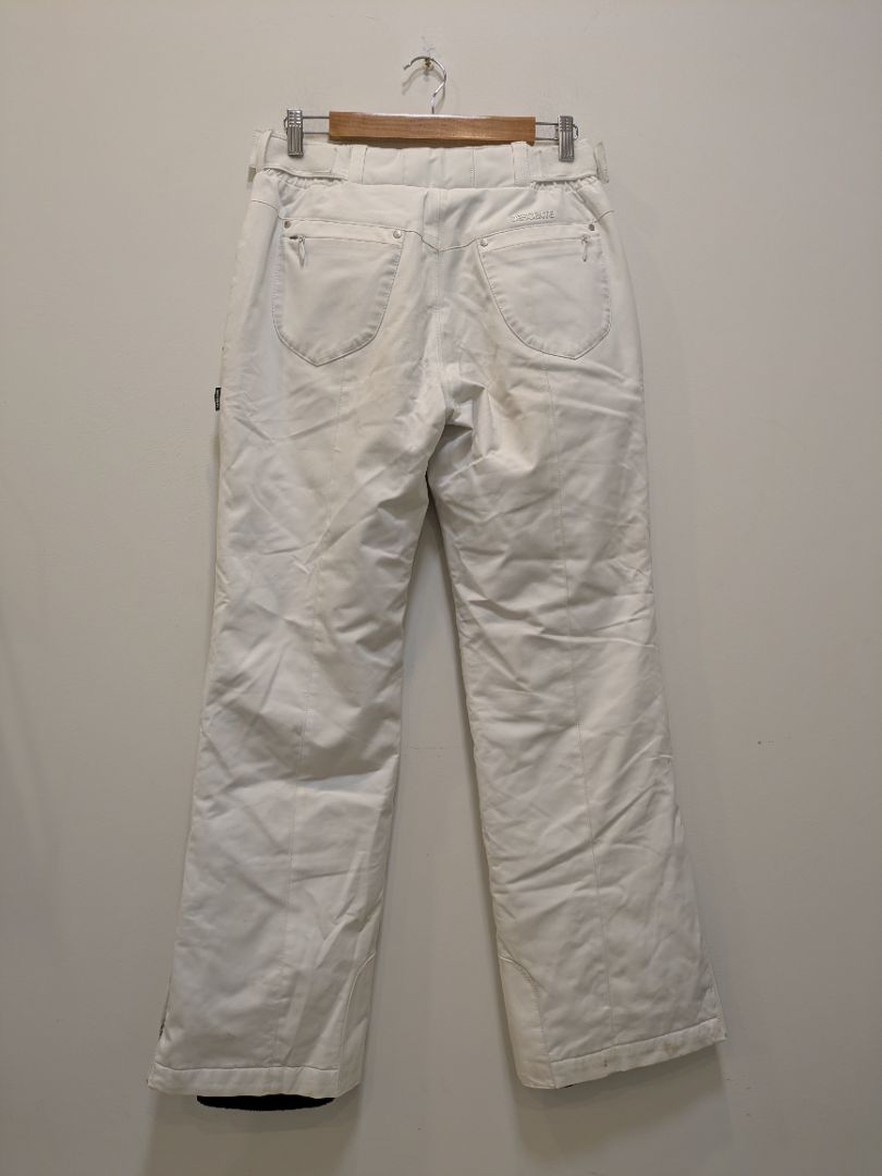 White Descente Insulated Ski Pants, EU 40 / US 10