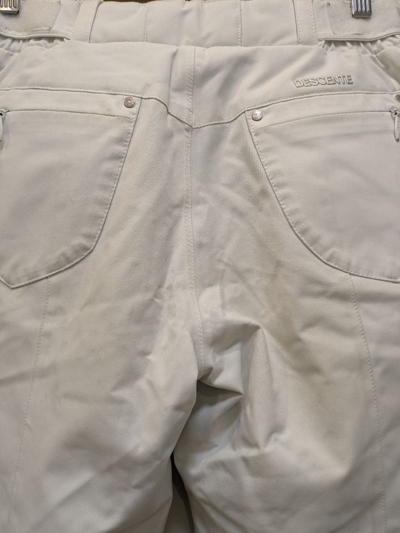 White Descente Insulated Ski Pants, EU 40 / US 10