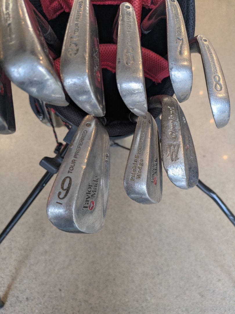 Silver TaylorMade Golf club set