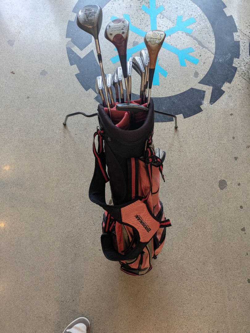 Silver TaylorMade Golf club set