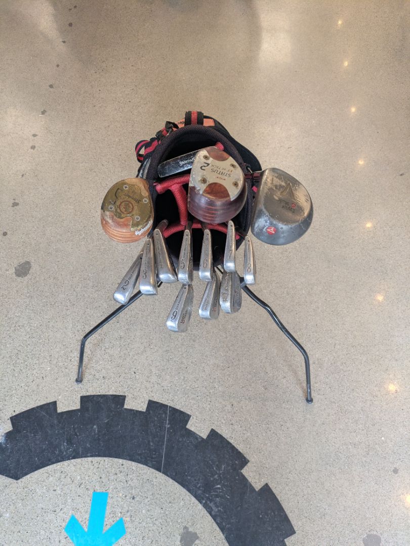 Silver TaylorMade Golf club set