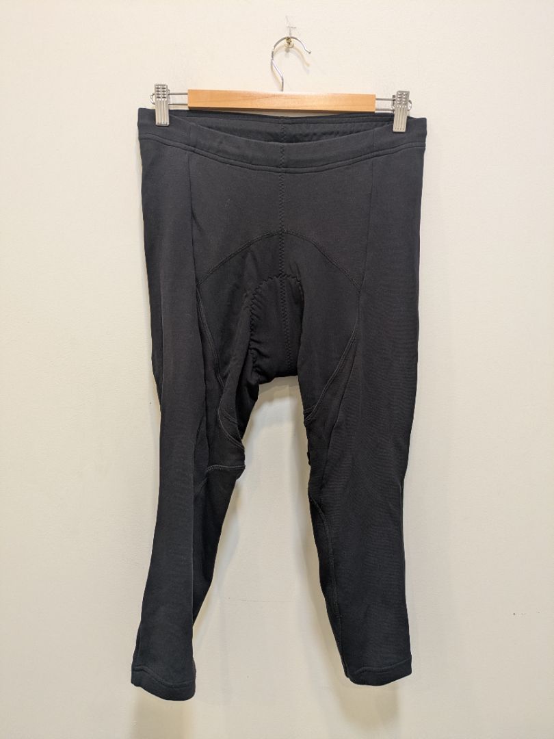 Black Dragonfish Padded 3/4 Cycling Tights, L