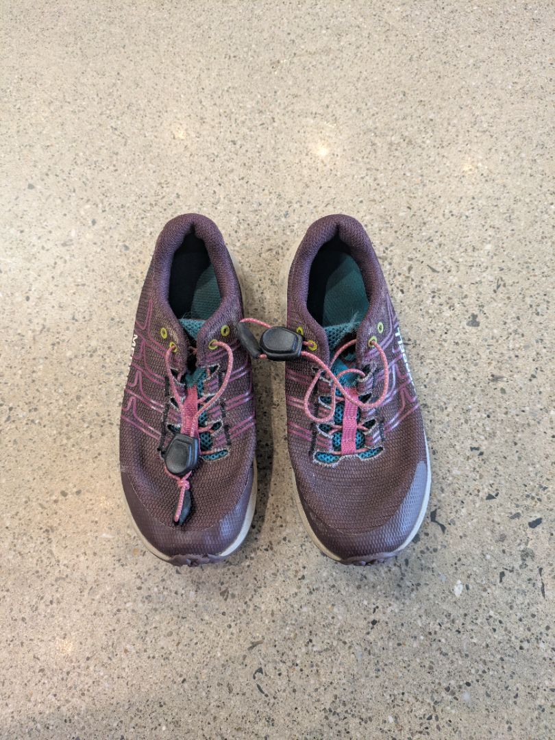 Purple Merrell Kids Trail Shoes, EU 31