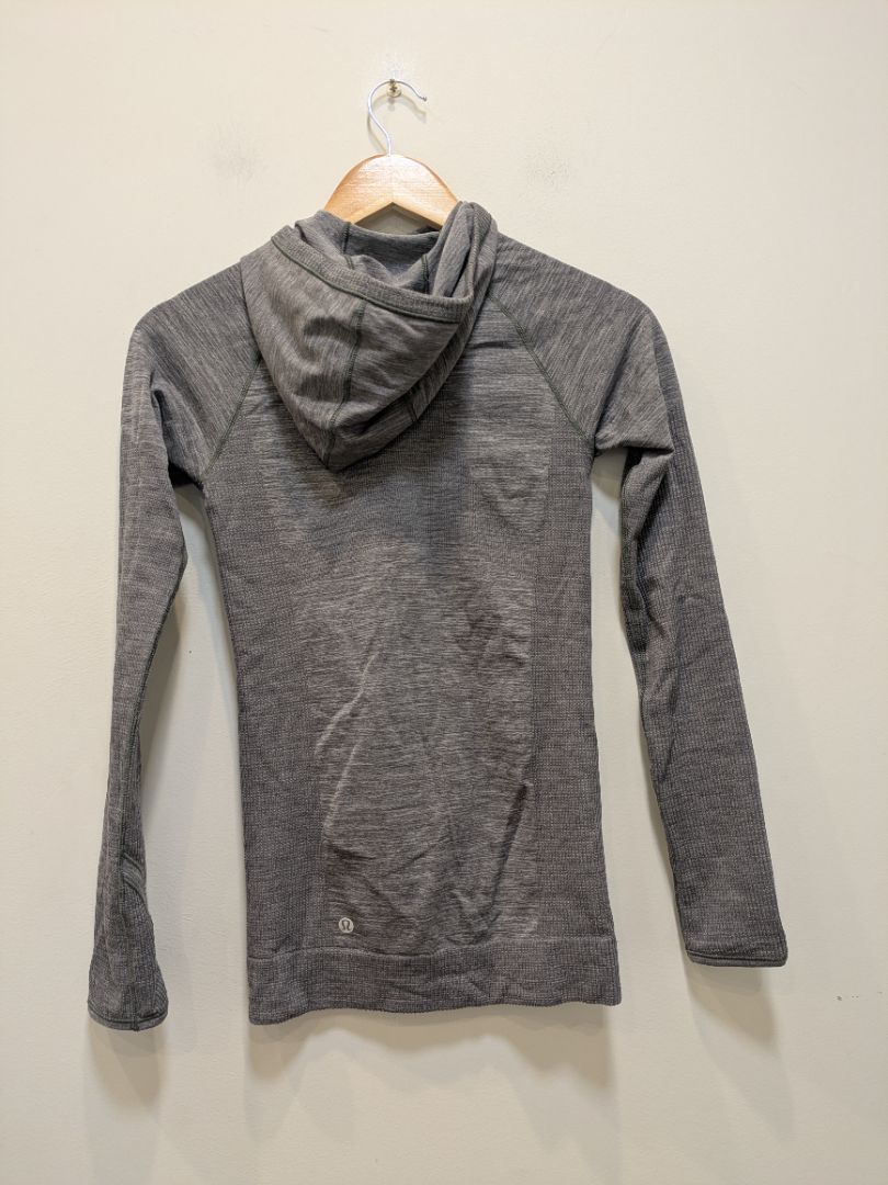 Grey Lululemon Hooded Half Zip, 4