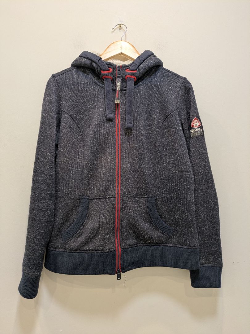 Navy Superdry Storm Zip Hood, L