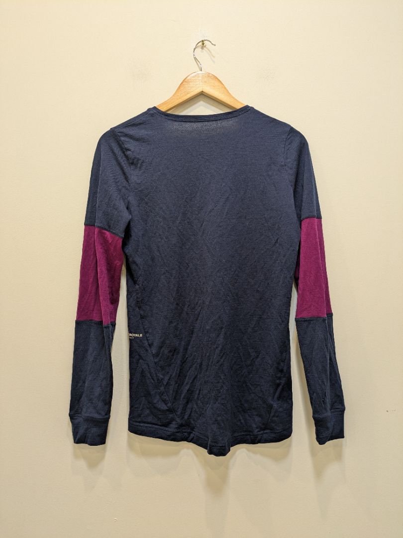 Navy Mons Royale Merino Long Sleeve, M