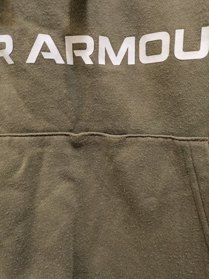 Olive Under Armour Logo Hoodie, S