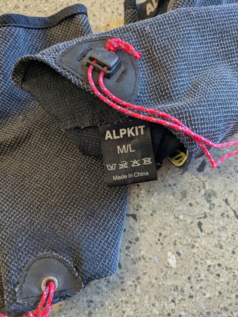 Black Alpkit Mini Gaiters, M/L