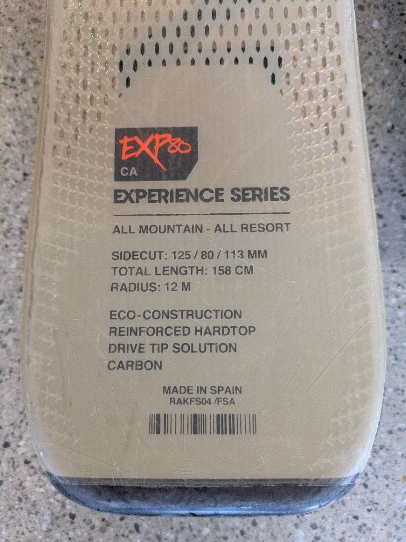 Grey Rossignol Experience 80 Carbon, 158 cm