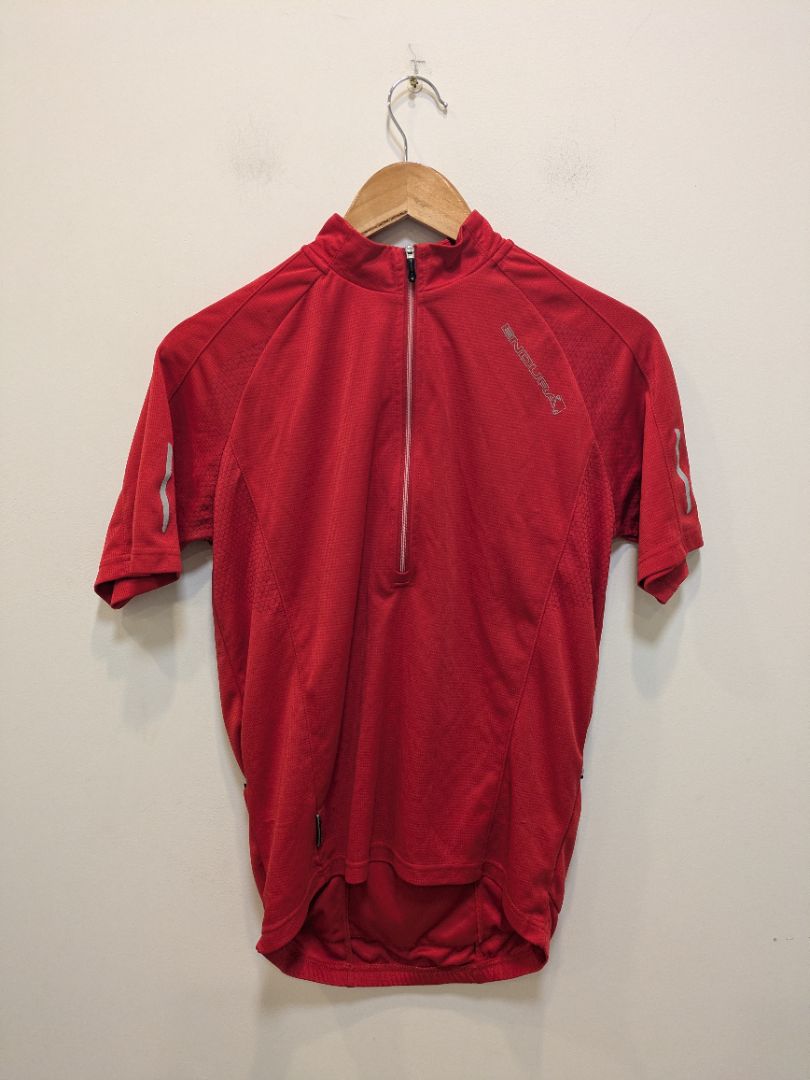 Red Endura Cycling Jersey, S
