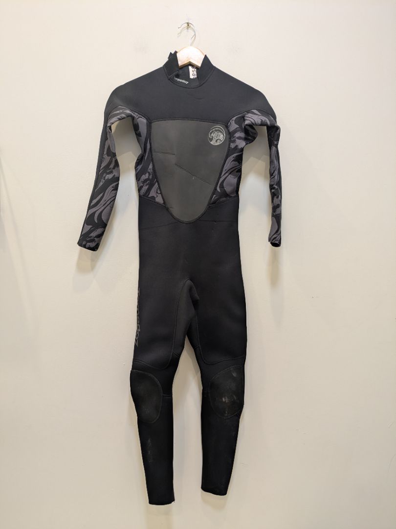Black Torpedo7 Kids 3/2 Wetsuit, Kids 12-14