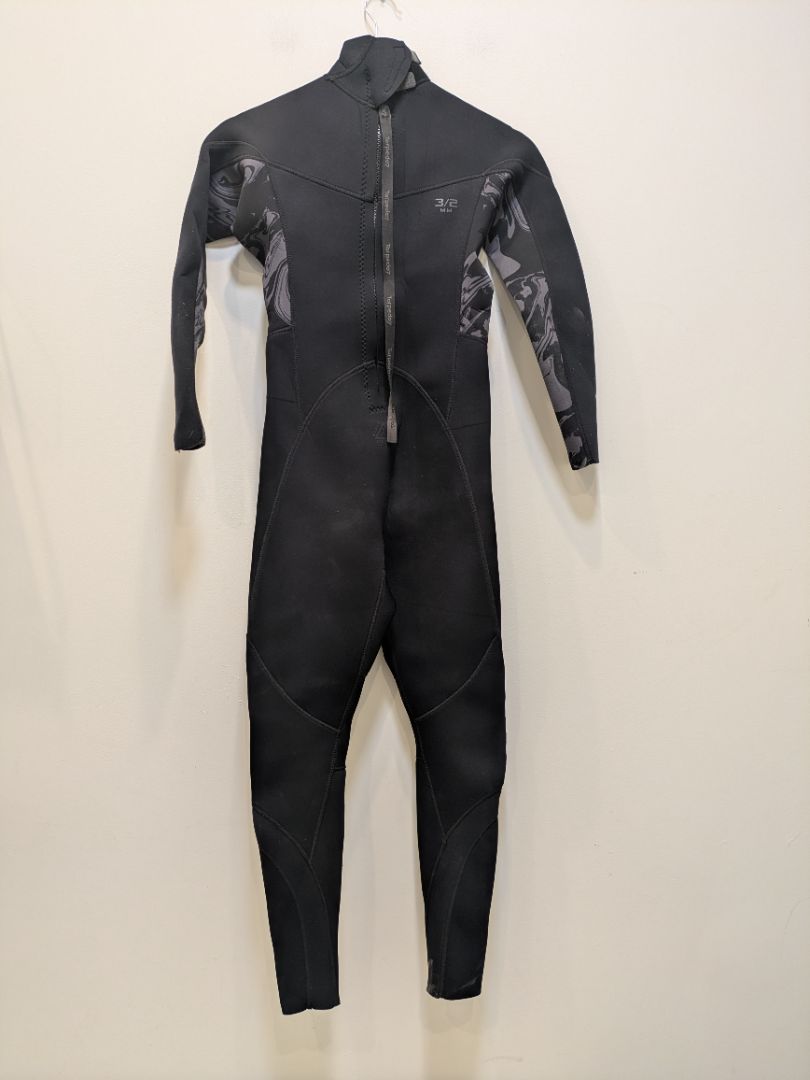 Black Torpedo7 Kids 3/2 Wetsuit, Kids 12-14