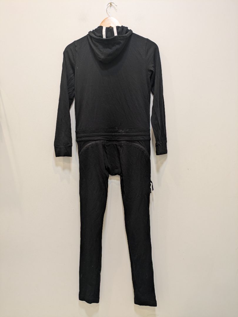 Black Mons Royale Kids Merino Onesie, Kids 10-12