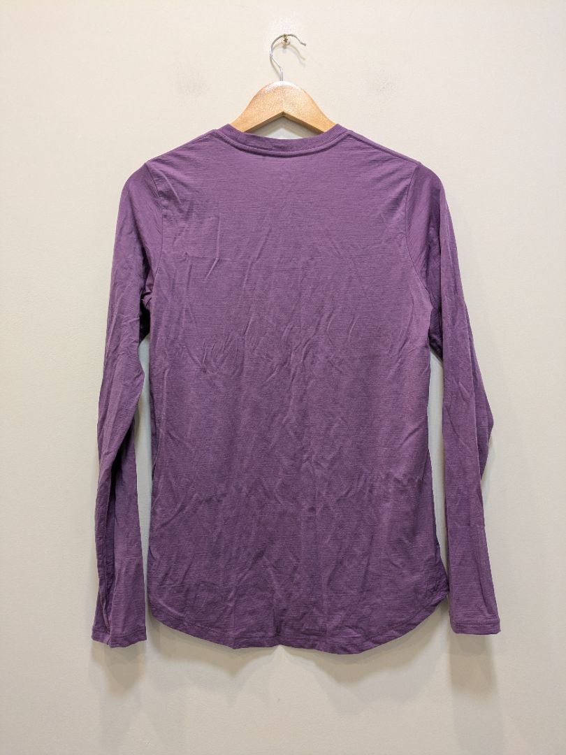 Purple Kathmandu Merino Long Sleeve Crew, 10
