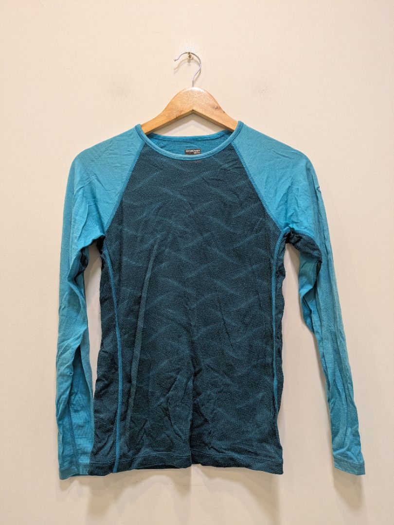 Blue Icebreaker Merino 200 Long Sleeve, 14Y / 164 cm