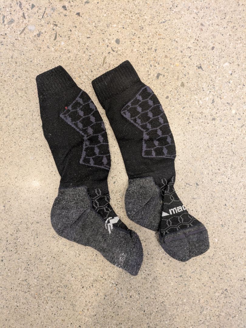 Black Macpac Kids Ski Socks, S