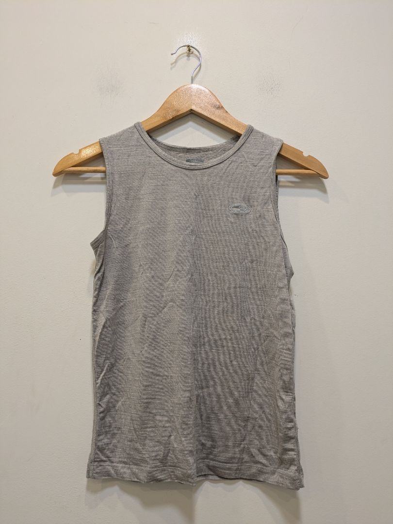 Grey Icebreaker Bodyfit 200 Sleeveless Top, 11–12Y / 146–158 cm