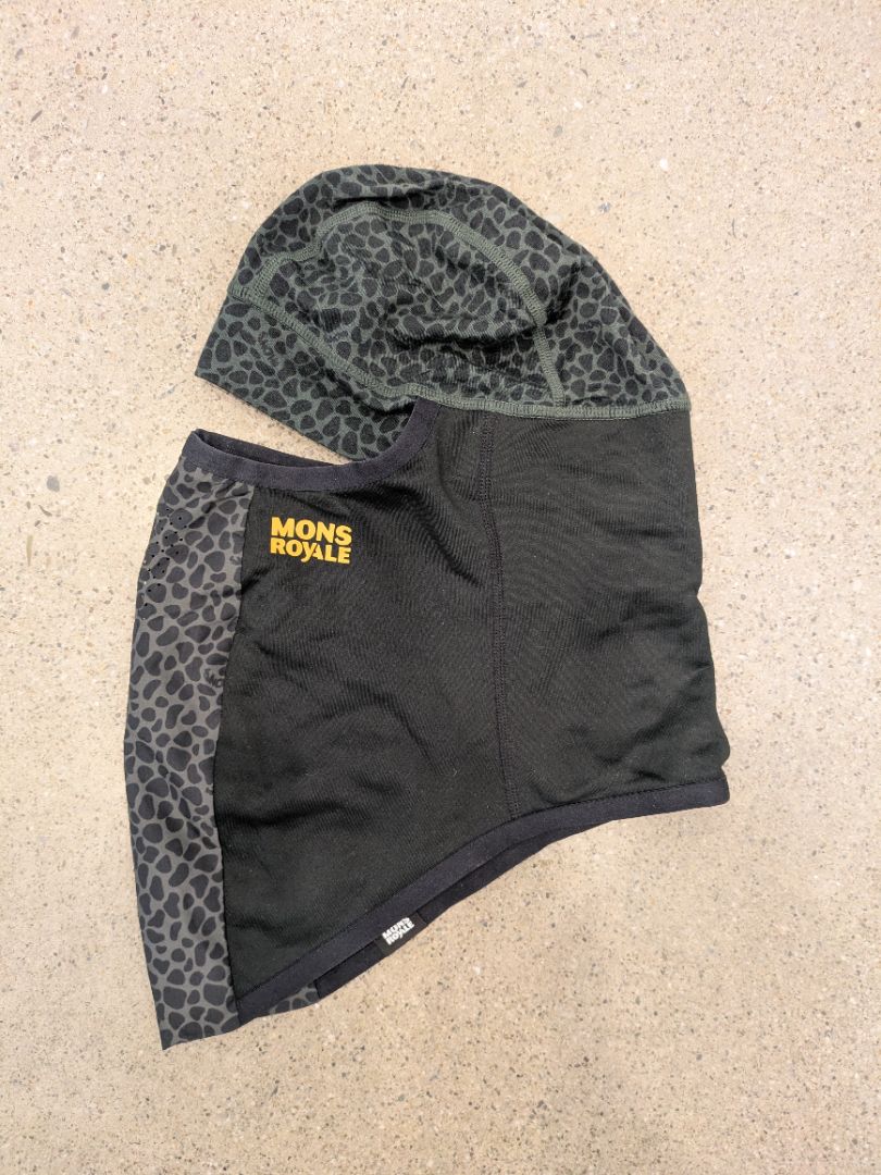 Black Mons Royale Storm Tech Merino Fleece Balaclava, One Size