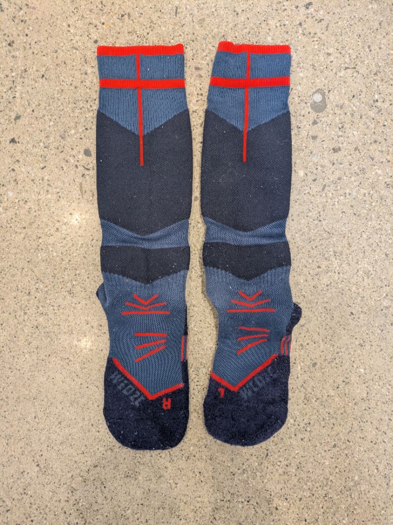 Navy Wedze Kids Ski Socks, M