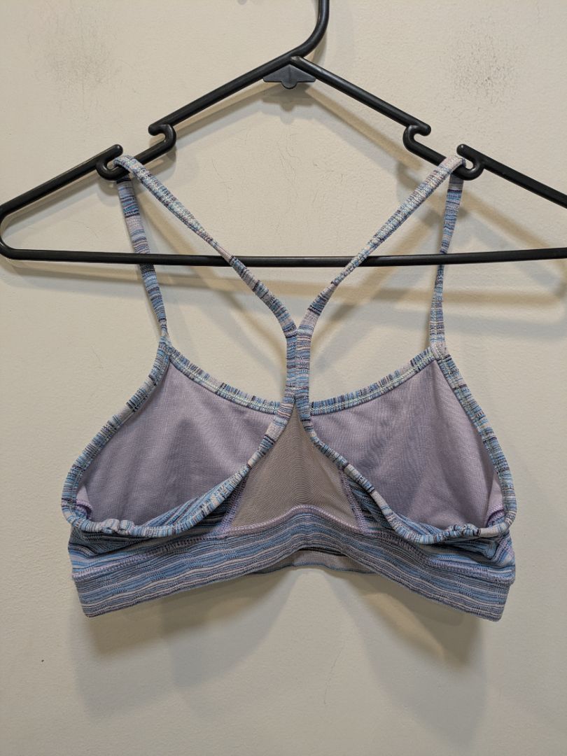 Blue Lululemon Flow Y Sports Bra, S