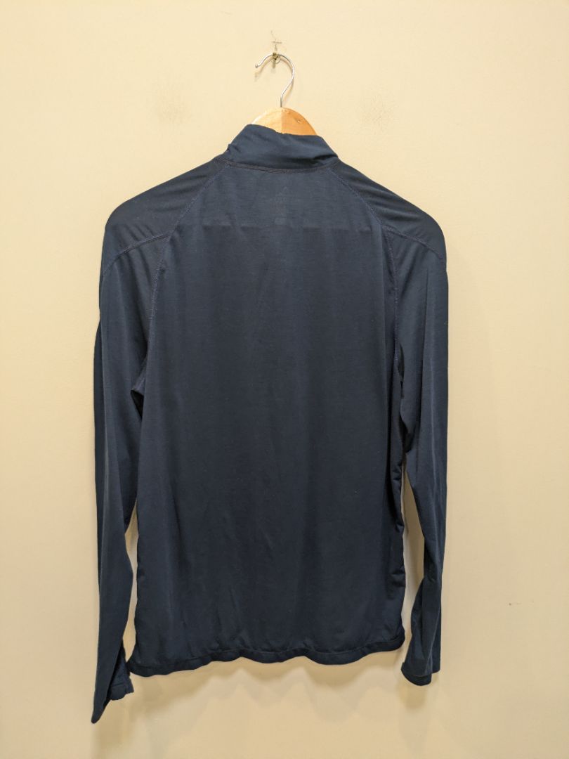 Navy  Merino Blend 1/4 Zip, M