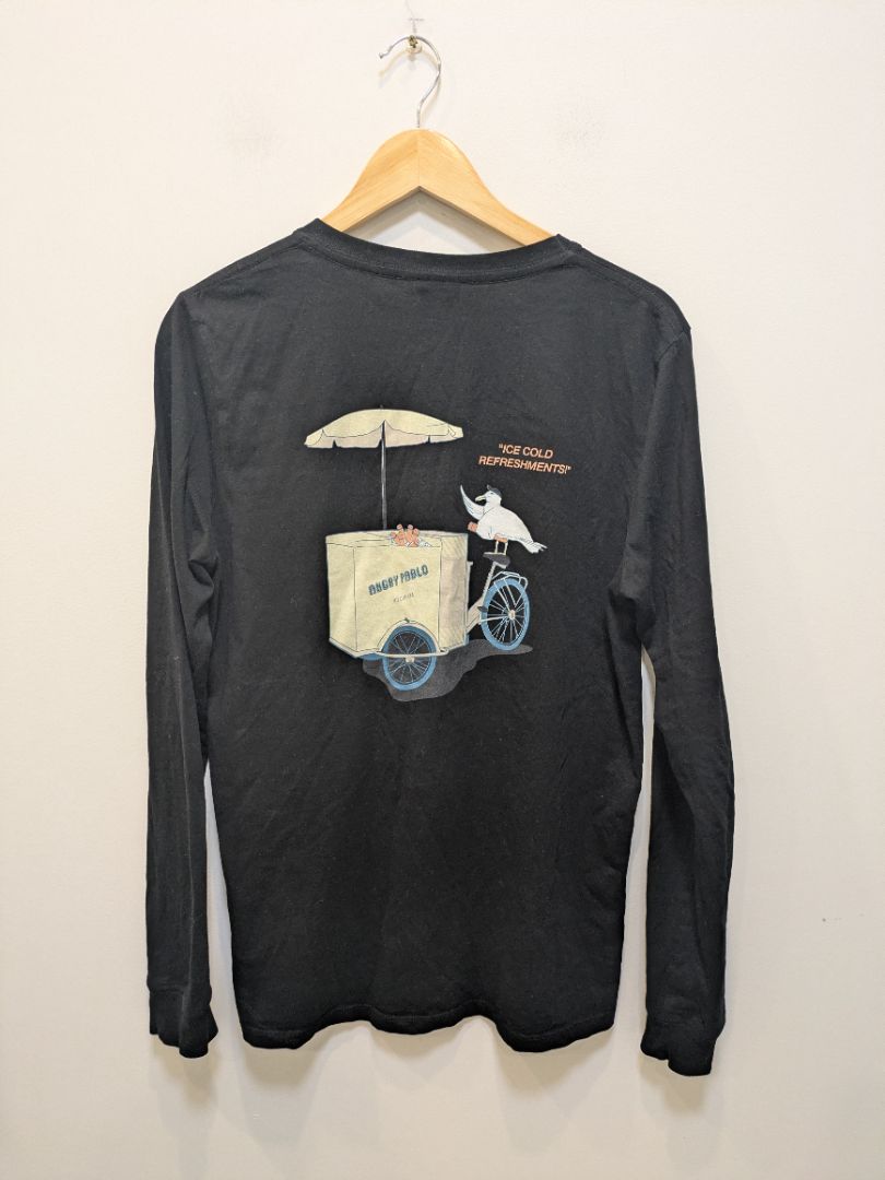 Black Angry Pablo Long Sleeve Tee, XS