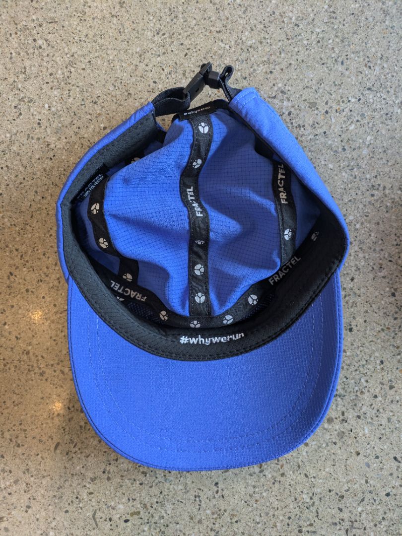 Blue Fractel Running Cap, Adjustable