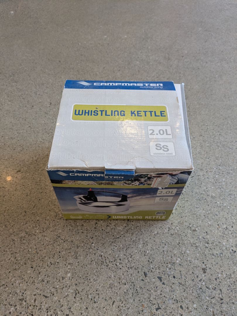 Silver Campmaster Whistling Kettle