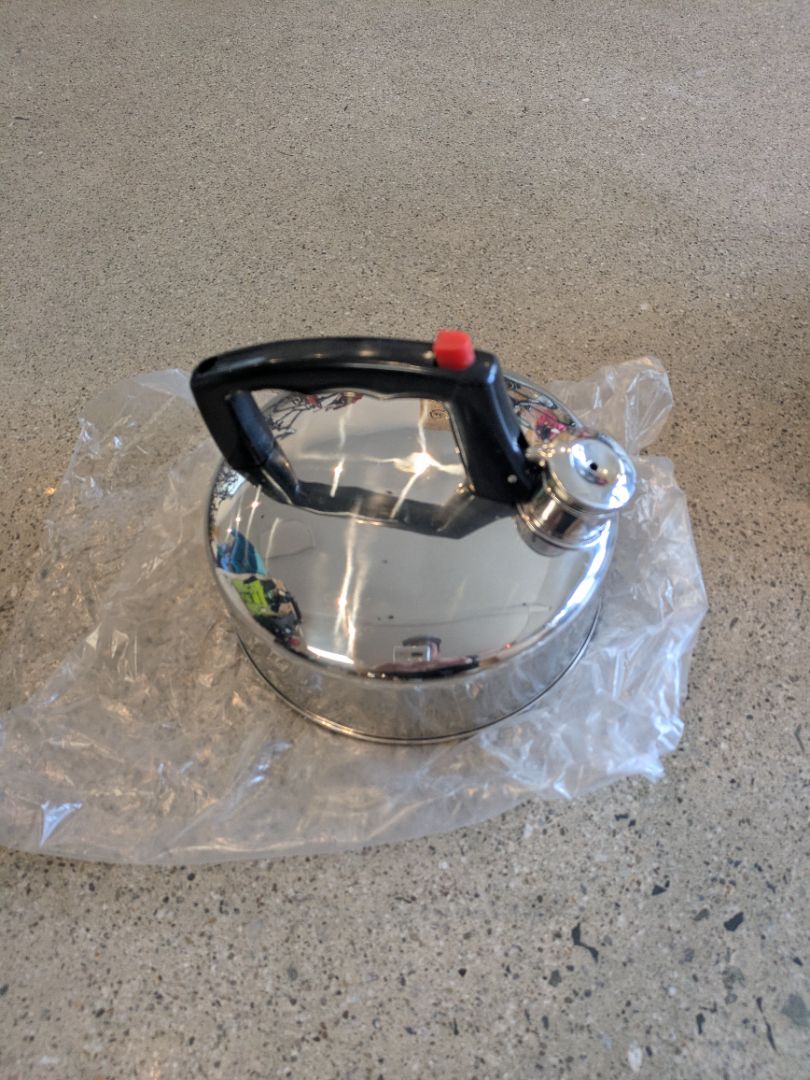 Silver Campmaster Whistling Kettle