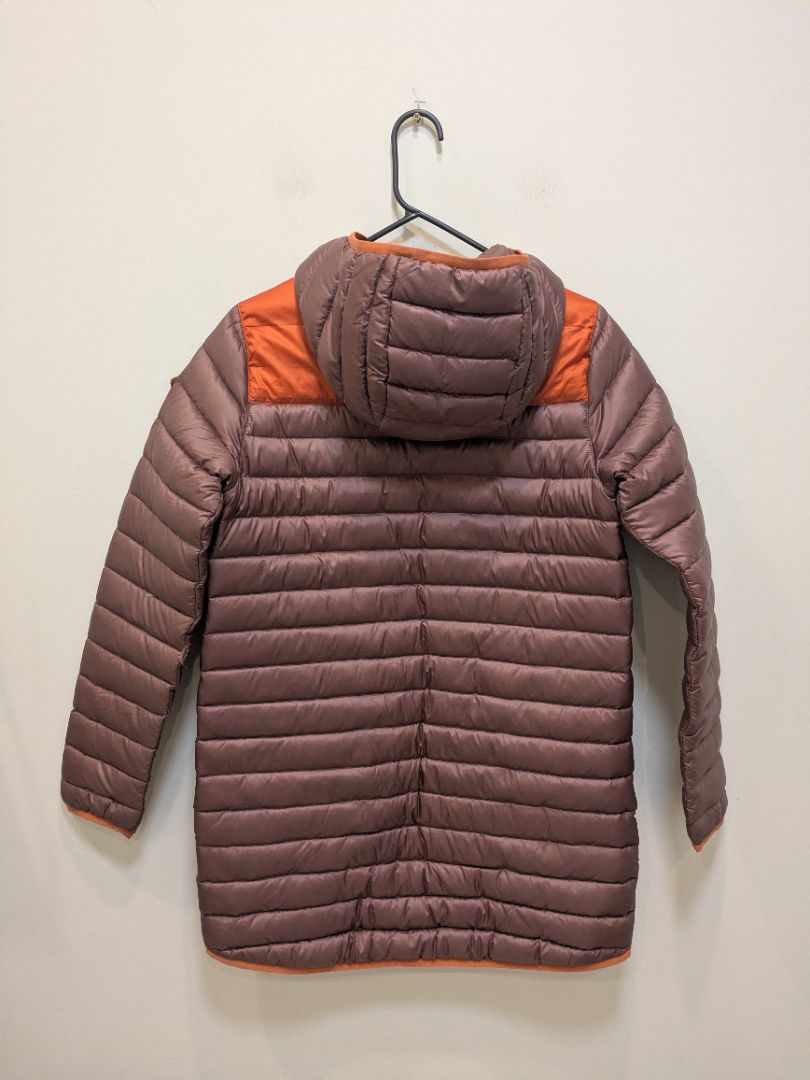 Mauve Burton Evergreen Long Down Jacket, S