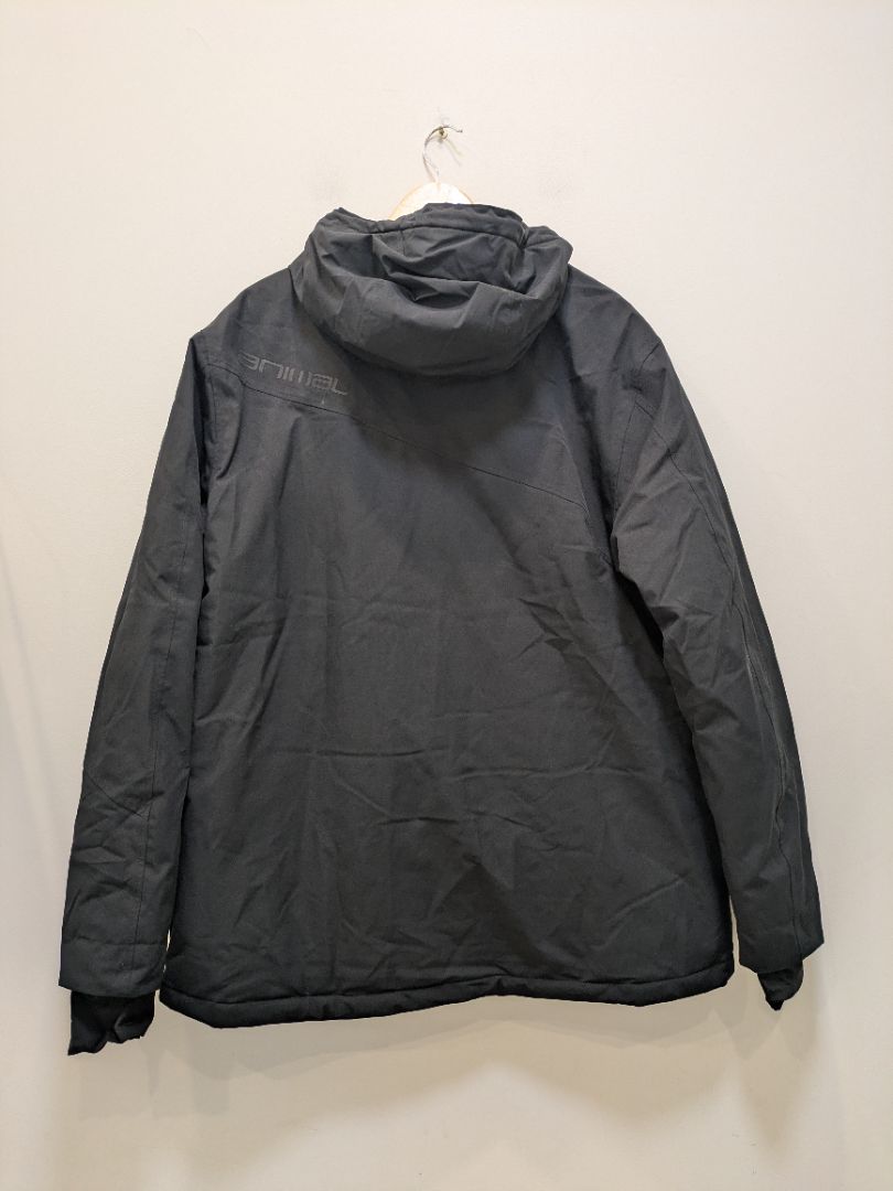 Black Animal Insulated Snow Jacket, XL
