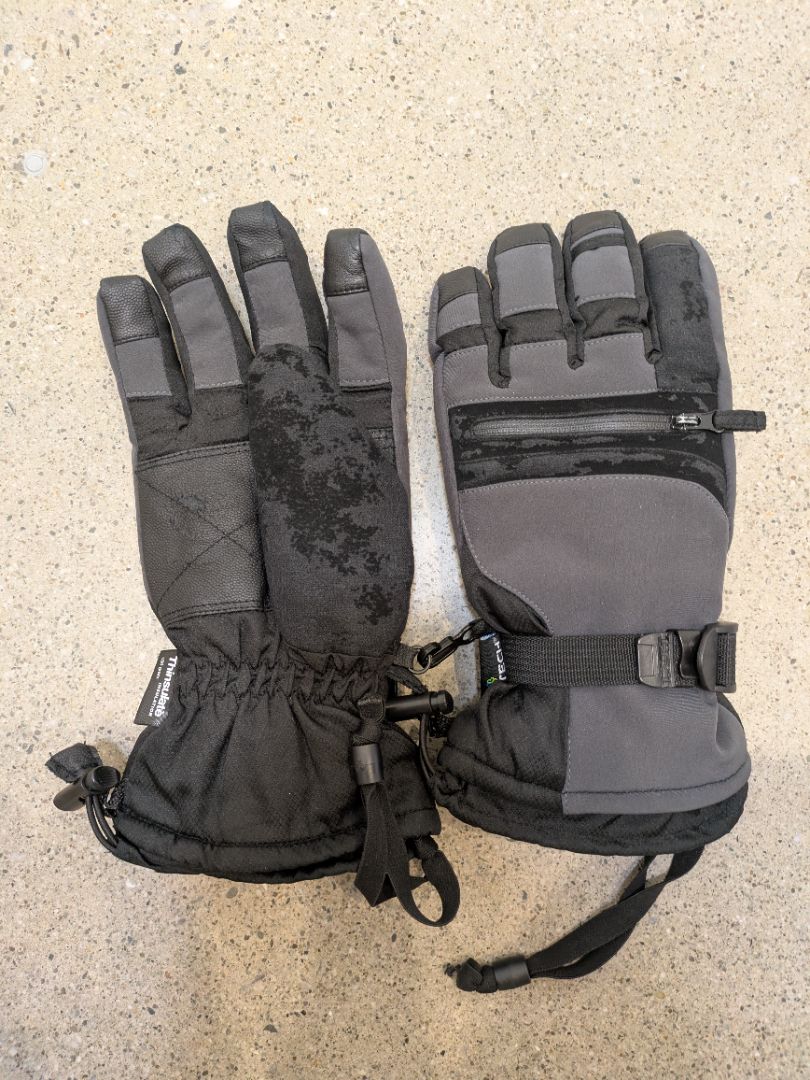 Black Grand Sierra Ski Gloves, M