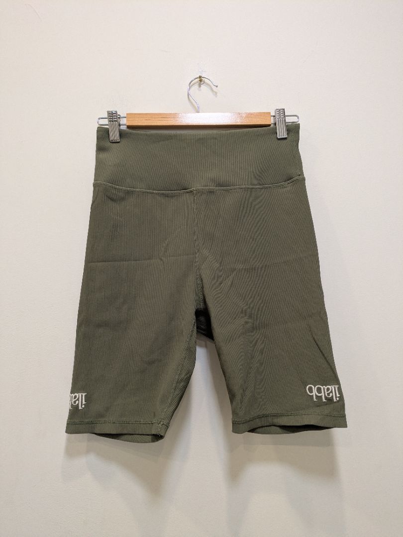 Green Ilabb Ribbed bike shorts, L