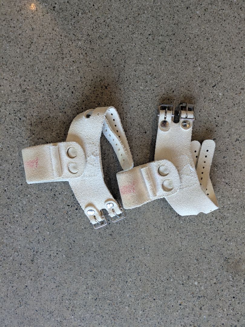 White  Gymnastics Bar Grips