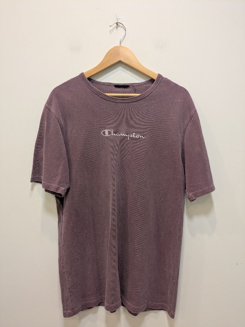 Mauve Champion Script Logo T-shirt, L