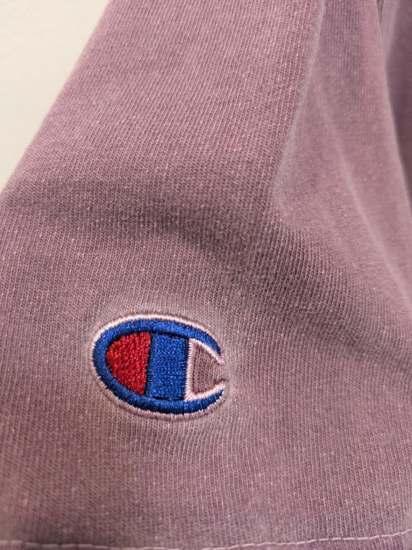 Mauve Champion Script Logo T-shirt, L