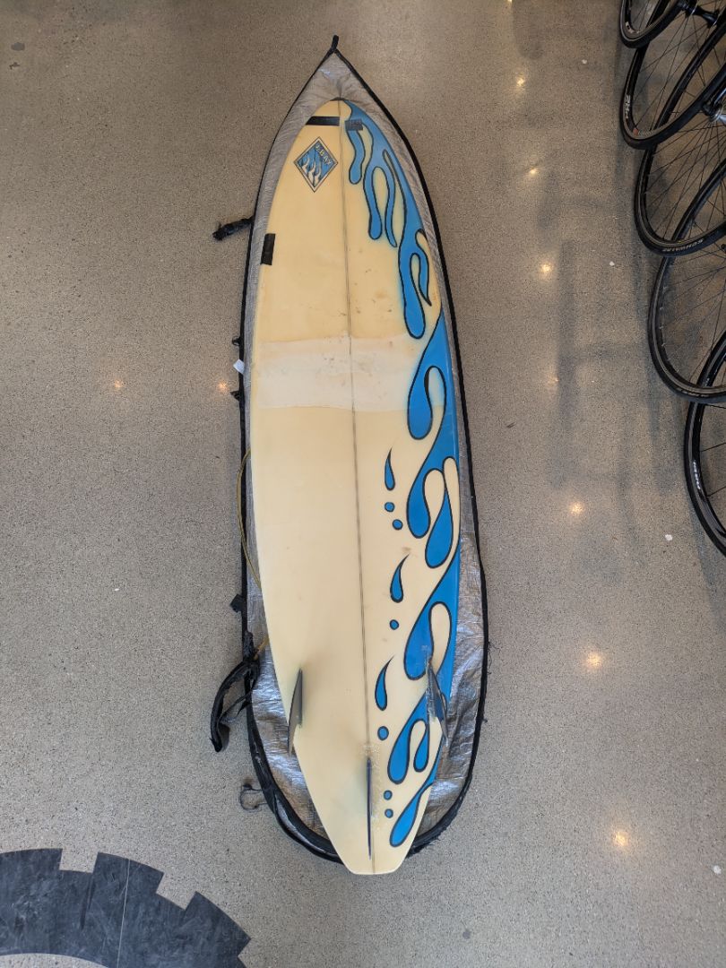 Cream Bear Thruster Surfboard, 204 cm / 6'8"