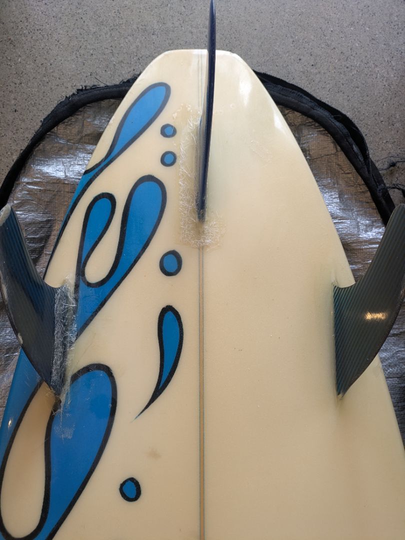 Cream Bear Thruster Surfboard, 204 cm / 6'8"